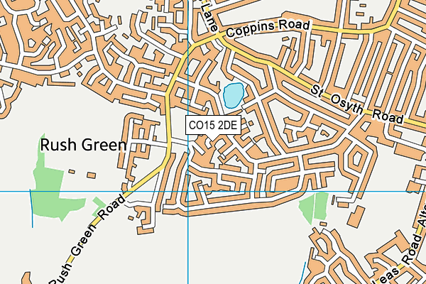 CO15 2DE map - OS VectorMap District (Ordnance Survey)