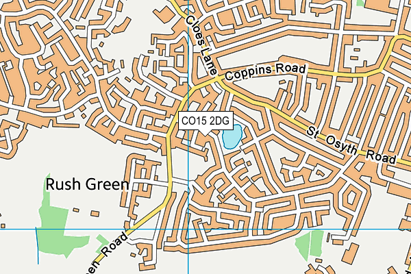 CO15 2DG map - OS VectorMap District (Ordnance Survey)