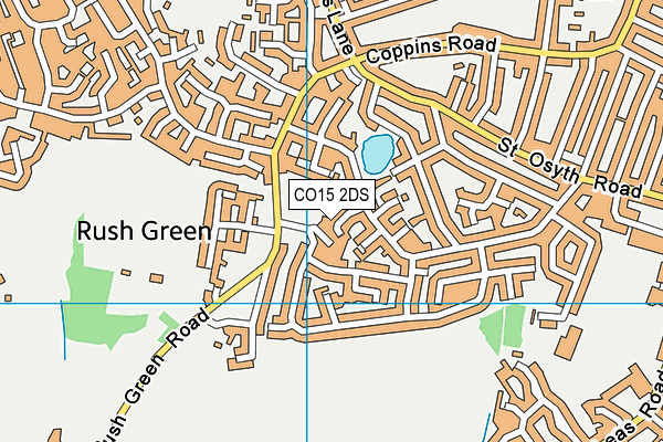 CO15 2DS map - OS VectorMap District (Ordnance Survey)