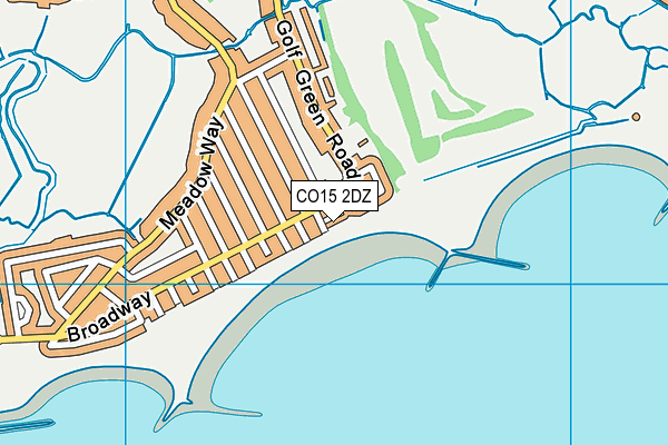 CO15 2DZ map - OS VectorMap District (Ordnance Survey)