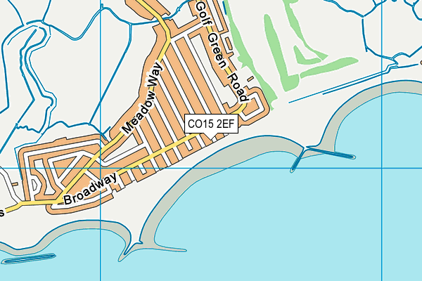 CO15 2EF map - OS VectorMap District (Ordnance Survey)
