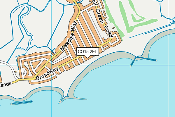 CO15 2EL map - OS VectorMap District (Ordnance Survey)