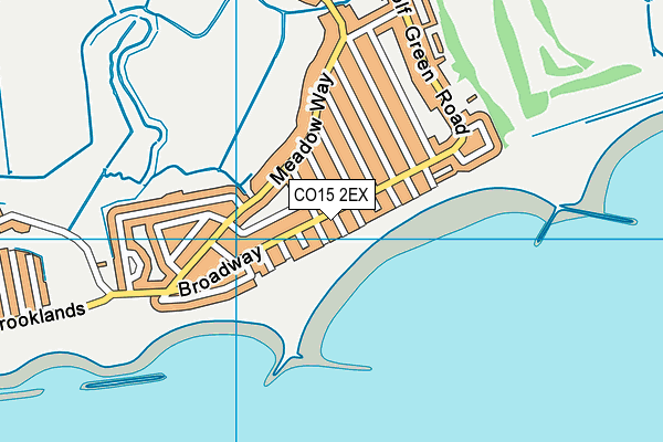 CO15 2EX map - OS VectorMap District (Ordnance Survey)