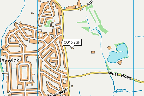 Millers Barn Golf Park map (CO15 2GF) - OS VectorMap District (Ordnance Survey)