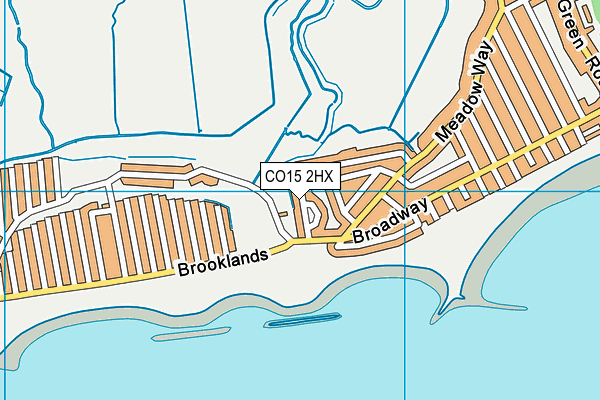 CO15 2HX map - OS VectorMap District (Ordnance Survey)