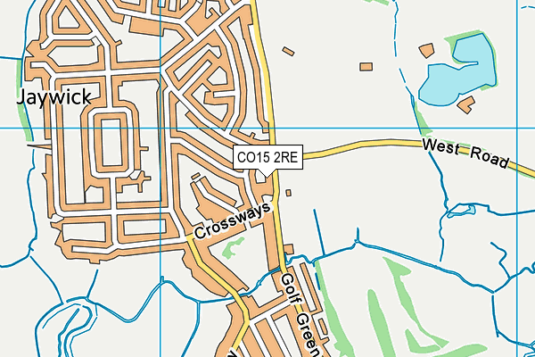 CO15 2RE map - OS VectorMap District (Ordnance Survey)