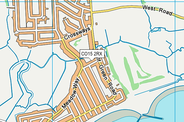 CO15 2RX map - OS VectorMap District (Ordnance Survey)