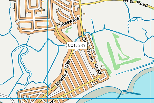 CO15 2RY map - OS VectorMap District (Ordnance Survey)