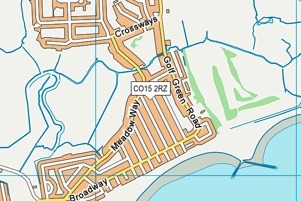 CO15 2RZ map - OS VectorMap District (Ordnance Survey)