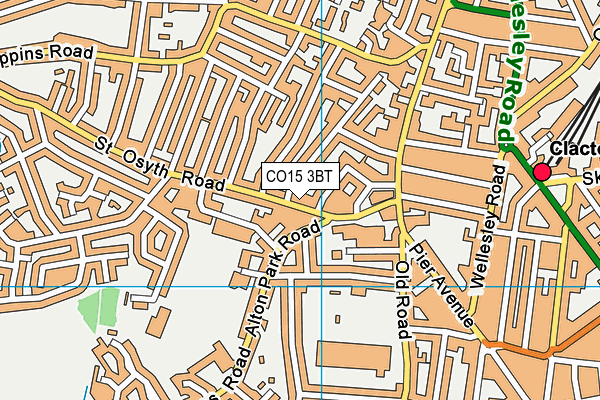 CO15 3BT map - OS VectorMap District (Ordnance Survey)