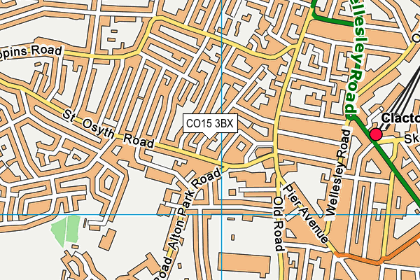 CO15 3BX map - OS VectorMap District (Ordnance Survey)