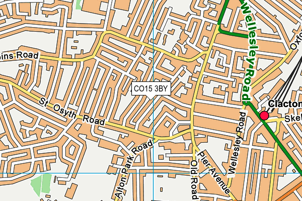 CO15 3BY map - OS VectorMap District (Ordnance Survey)
