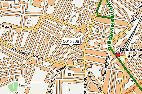 CO15 3DB map - OS VectorMap District (Ordnance Survey)