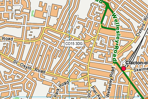 CO15 3DG map - OS VectorMap District (Ordnance Survey)