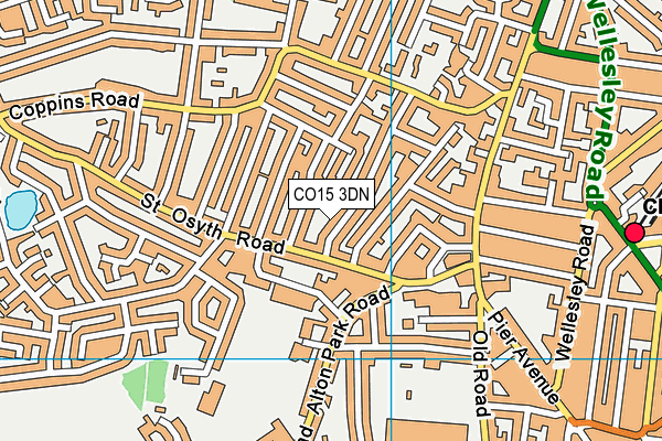 CO15 3DN map - OS VectorMap District (Ordnance Survey)