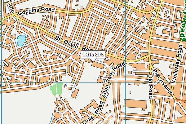 CO15 3DS map - OS VectorMap District (Ordnance Survey)