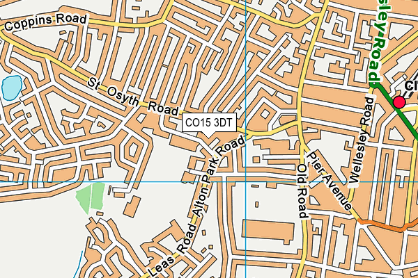 CO15 3DT map - OS VectorMap District (Ordnance Survey)