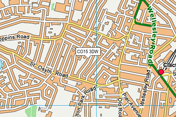 CO15 3DW map - OS VectorMap District (Ordnance Survey)