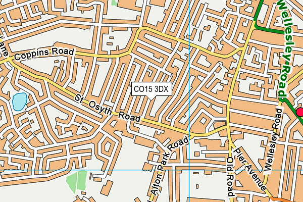 CO15 3DX map - OS VectorMap District (Ordnance Survey)