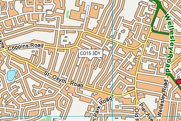 CO15 3DY map - OS VectorMap District (Ordnance Survey)