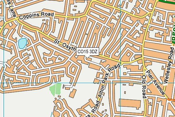 CO15 3DZ map - OS VectorMap District (Ordnance Survey)