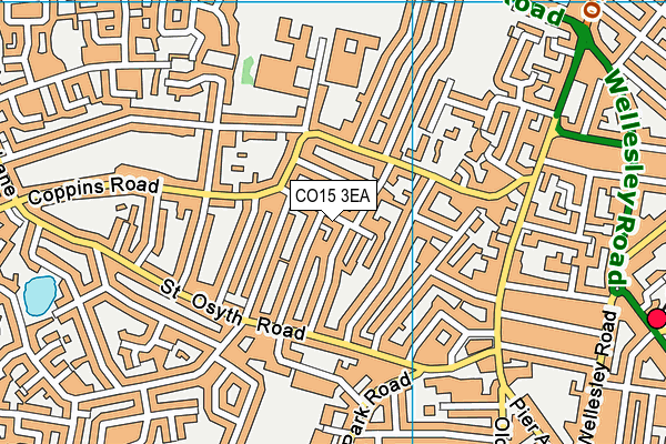 CO15 3EA map - OS VectorMap District (Ordnance Survey)