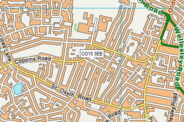 CO15 3EB map - OS VectorMap District (Ordnance Survey)