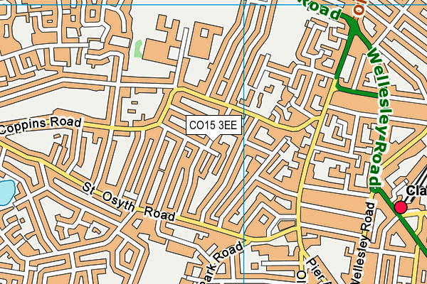 CO15 3EE map - OS VectorMap District (Ordnance Survey)