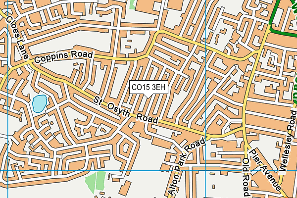CO15 3EH map - OS VectorMap District (Ordnance Survey)