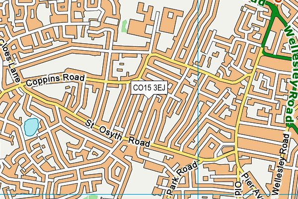 CO15 3EJ map - OS VectorMap District (Ordnance Survey)