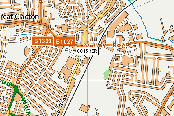 CO15 3ER map - OS VectorMap District (Ordnance Survey)