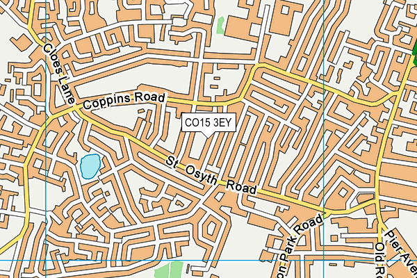 CO15 3EY map - OS VectorMap District (Ordnance Survey)