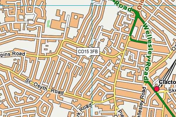 CO15 3FB map - OS VectorMap District (Ordnance Survey)