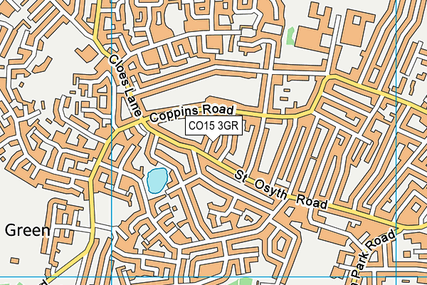CO15 3GR map - OS VectorMap District (Ordnance Survey)