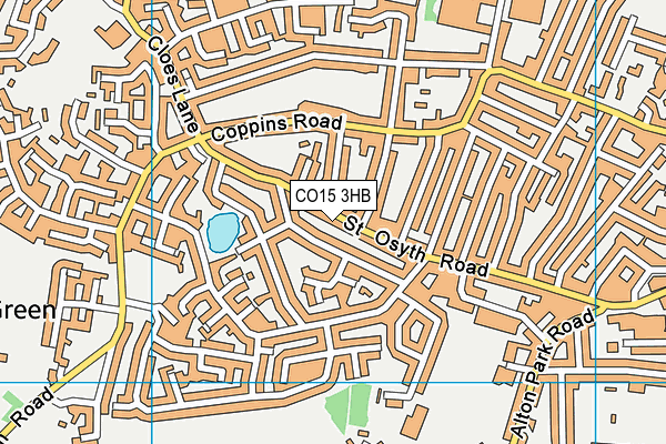 CO15 3HB map - OS VectorMap District (Ordnance Survey)