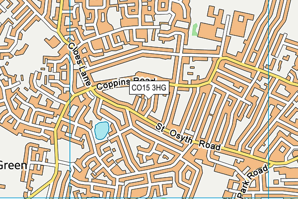 CO15 3HG map - OS VectorMap District (Ordnance Survey)