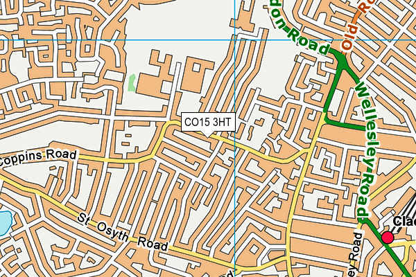 CO15 3HT map - OS VectorMap District (Ordnance Survey)