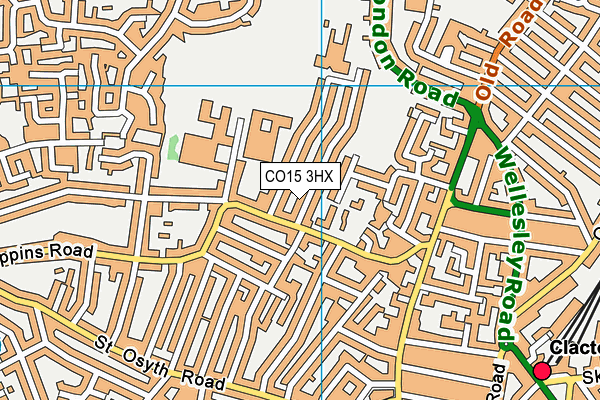 CO15 3HX map - OS VectorMap District (Ordnance Survey)