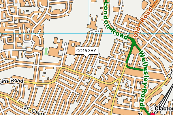 CO15 3HY map - OS VectorMap District (Ordnance Survey)