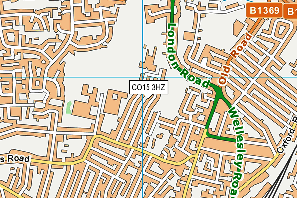 CO15 3HZ map - OS VectorMap District (Ordnance Survey)