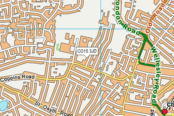 CO15 3JD map - OS VectorMap District (Ordnance Survey)