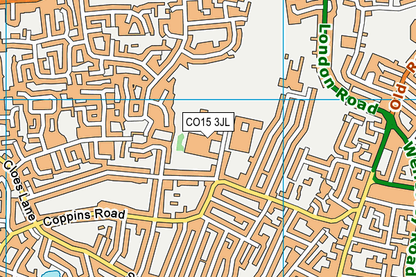 Clacton Coastal Academy map (CO15 3JL) - OS VectorMap District (Ordnance Survey)