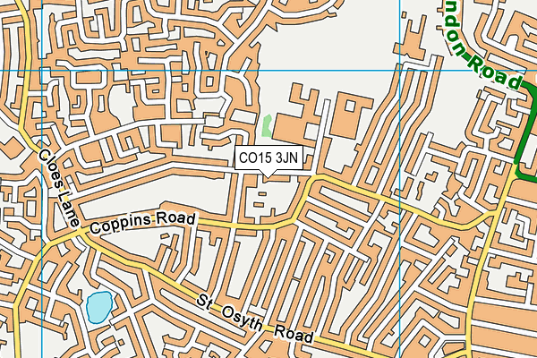 CO15 3JN map - OS VectorMap District (Ordnance Survey)