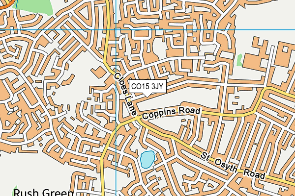 CO15 3JY map - OS VectorMap District (Ordnance Survey)