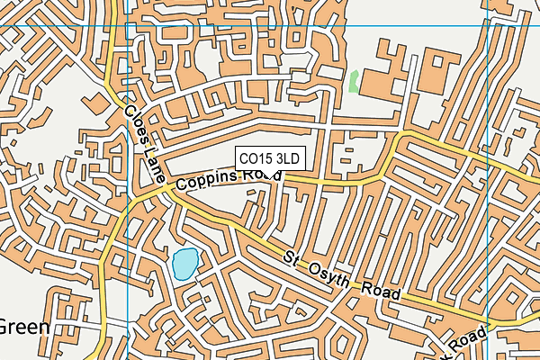 CO15 3LD map - OS VectorMap District (Ordnance Survey)