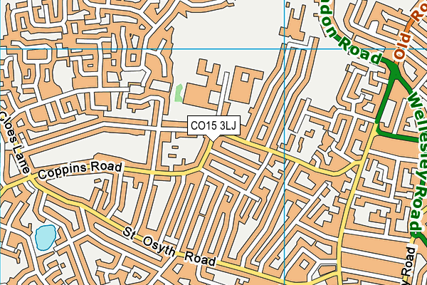 CO15 3LJ map - OS VectorMap District (Ordnance Survey)