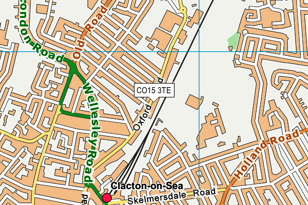 CO15 3TE map - OS VectorMap District (Ordnance Survey)