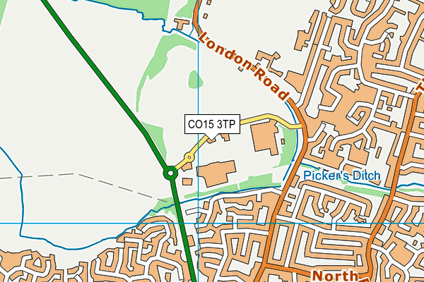 CO15 3TP map - OS VectorMap District (Ordnance Survey)