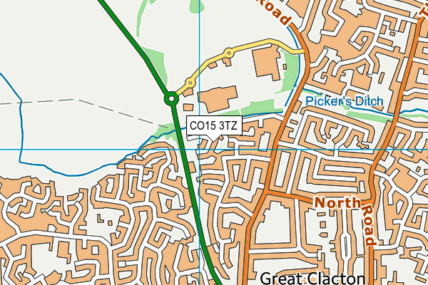 CO15 3TZ map - OS VectorMap District (Ordnance Survey)