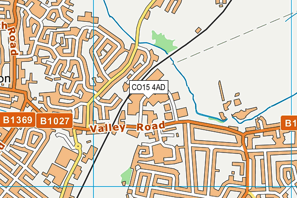 CO15 4AD map - OS VectorMap District (Ordnance Survey)